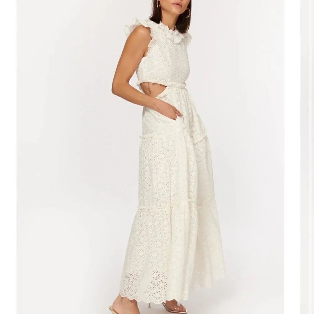 CAMI NYC White Eyelet Dulce Dress S